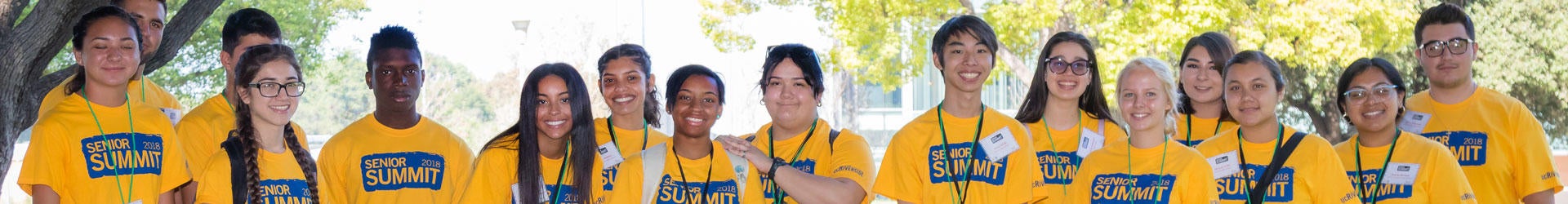 A large group of high school students gather UCR's Senior Summit
